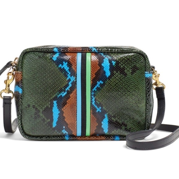 Clare V Handbags - Clare V. Vivier Midi Sac in evergreen snake stripes